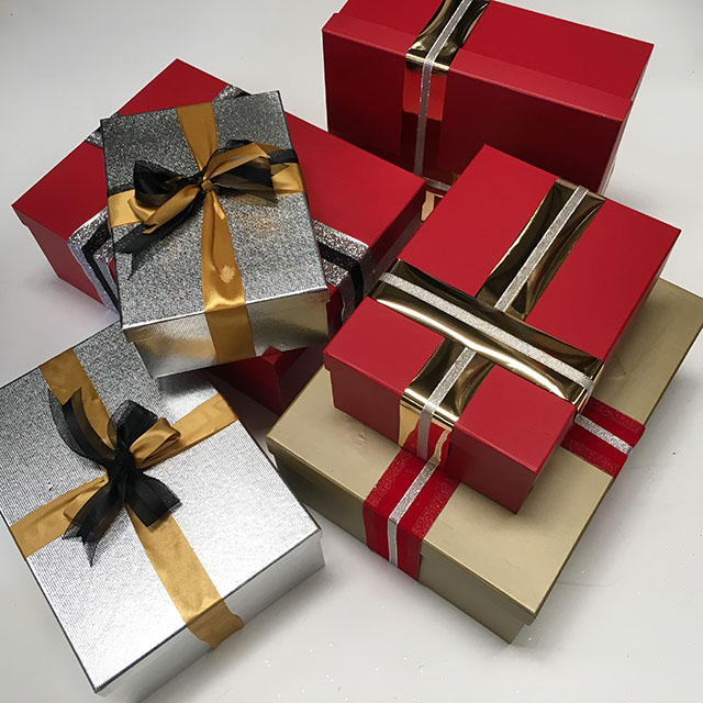 BOX, Premium Gift Box w Ribbon - Assorted